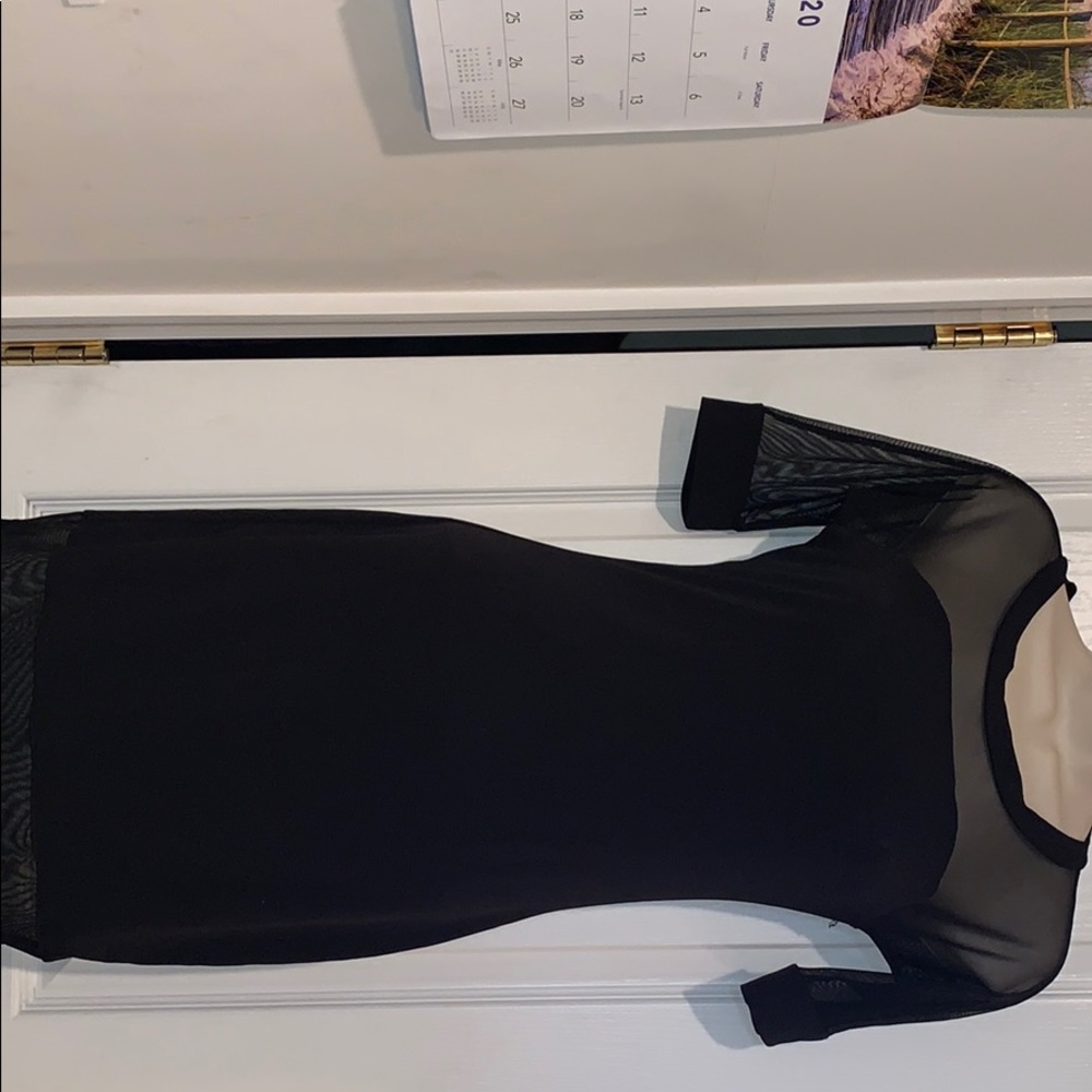 Black Dress with Mesh Details